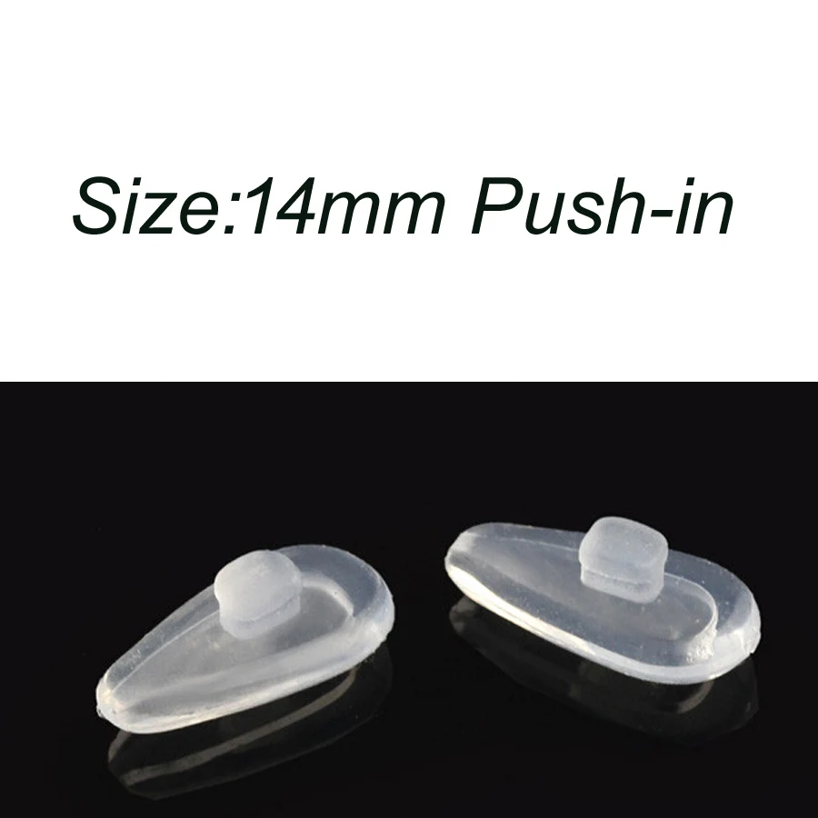 250pairs 12mm 14mm super soft Air Chamber Silicone Nose Pads for optical Eyewear Glasses Accessories Screw-in Push-in