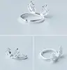 Oly2u Simple Adjustable Deer Antler Ring Women Jewelry Retro Animal Finger Rings for Women Ladies Christmas Gift anillos ► Photo 2/6