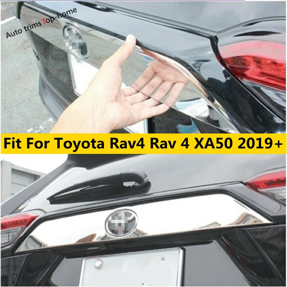 Stainless Steel Rear Trunk Lid Tailgate Back Door Decor Strip Cover Trim Accessories For Toyota Rav4 Rav 4 XA50 2019 - 2022 | Автомобили и