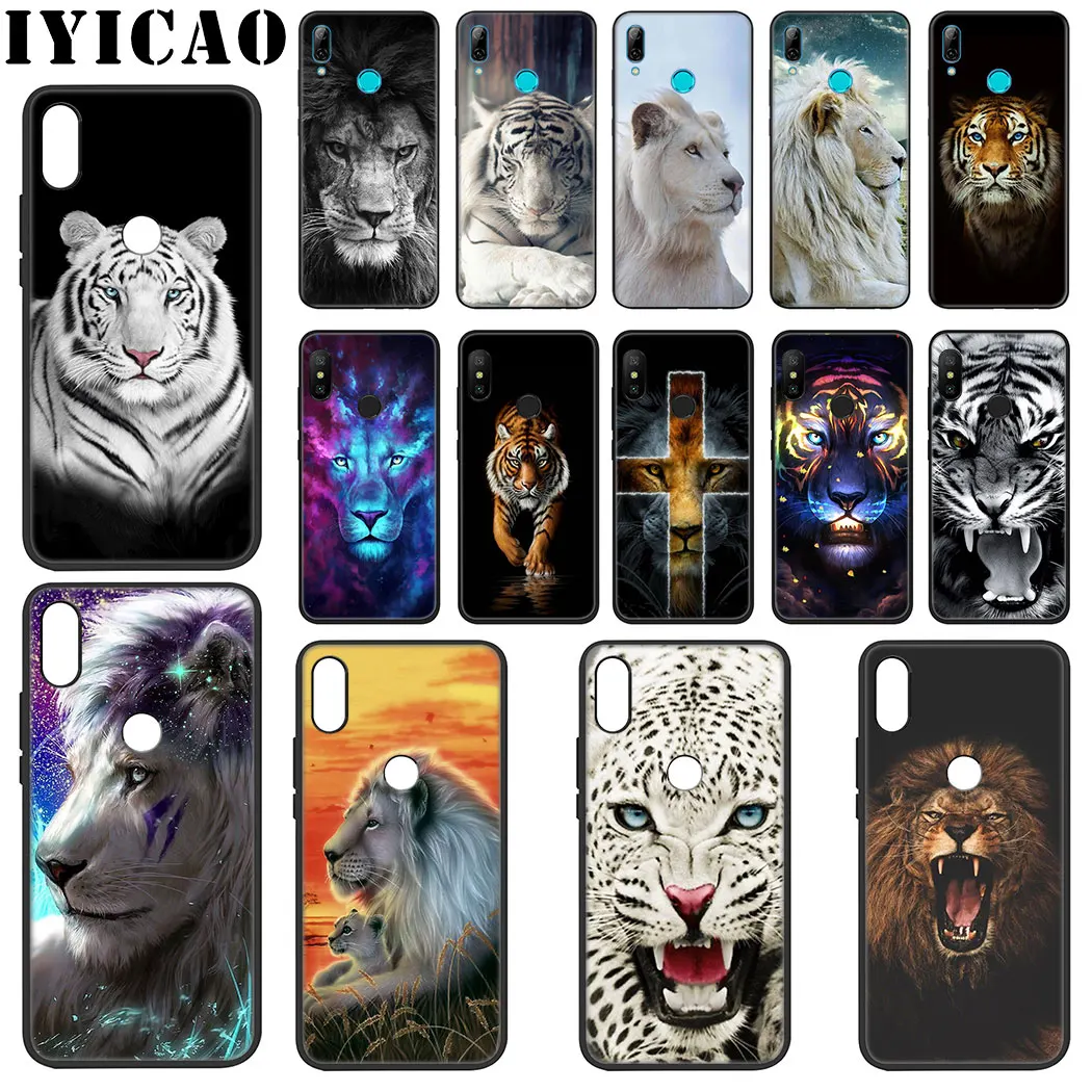 IYICAO Animal Tiger lion Soft Silicone Case for Xiaomi Redmi Note 4X 5 6 7 8 Pro 5A Prime |