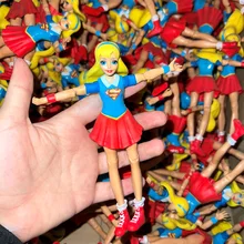 

American Anime Figure Supergirll Action Figure Movable Joints Desktop Ornaments Collection Doll Children Toys
