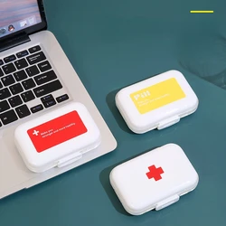 Pastillero portátil para medicina del hogar, organizador de almacenamiento de dos capas, pequeño, para viaje, oficina, 7 días, 1 semana