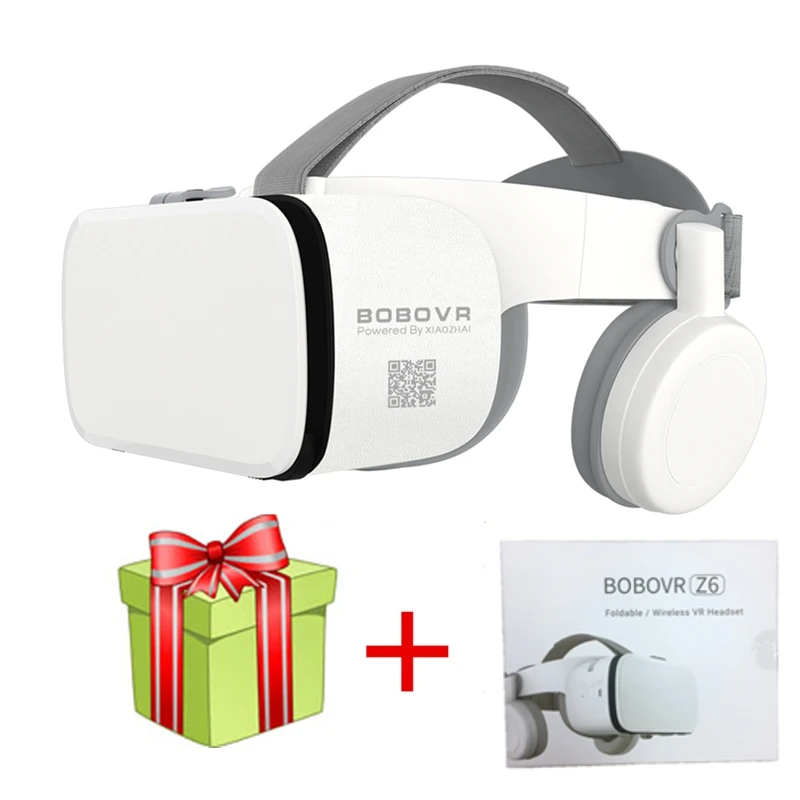 Новейшие Bobo vr Z6 VR очки беспроводные Bluetooth VR гарнитура Android IOS Удаленная реальность VR 3D картонные очки 4,7-6,2 дюймов - Цвет: Bundle 1