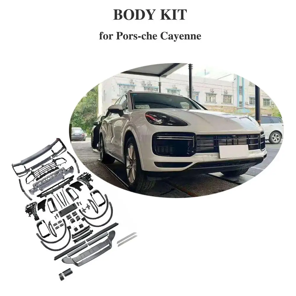 Полный комплект для Porsche Cayenne facelift bumpes передний бампер/боковые юбки/задний диффузор