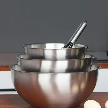 

Mixing Bowl Stainless Steel Whisking Bowl for Knead Dough Salad Cooking Baking