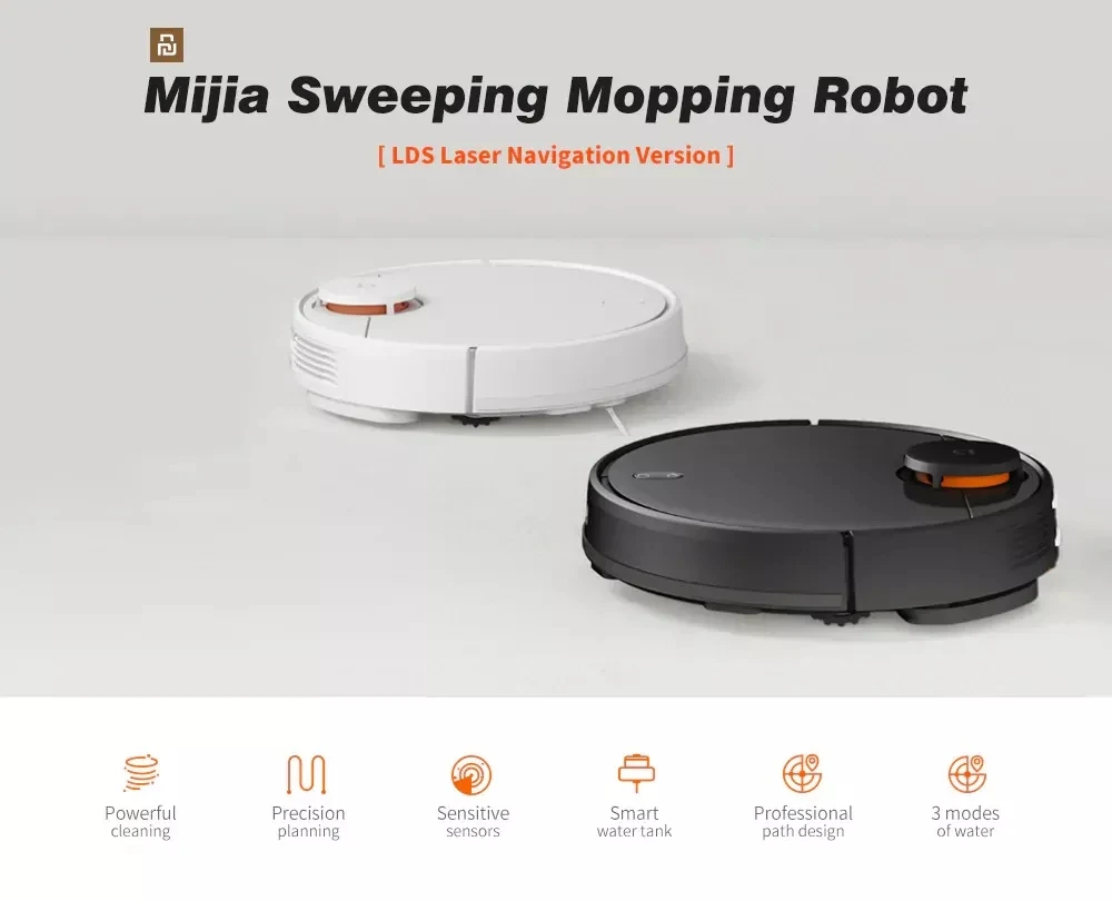Xiao mi jia 2 в 1 робот для уборки, умный пылесос, 2100 pa, умный, планируемый, чистый, Wi-Fi, подключение mi Home APP