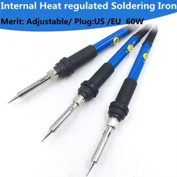 Soldering Iron 60W Adjustable Temperature Electric Solder Iron Rework Station Mini Handle Heat Pencil Welding Repair Tools