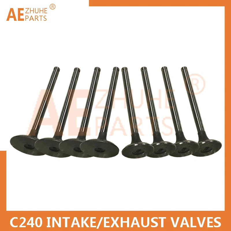 Intake Exhaust Valves Set New Forklift Parts For Isuzu Diesel C240 Engine Repair Parts 5-12551028-0 5-12552034-3