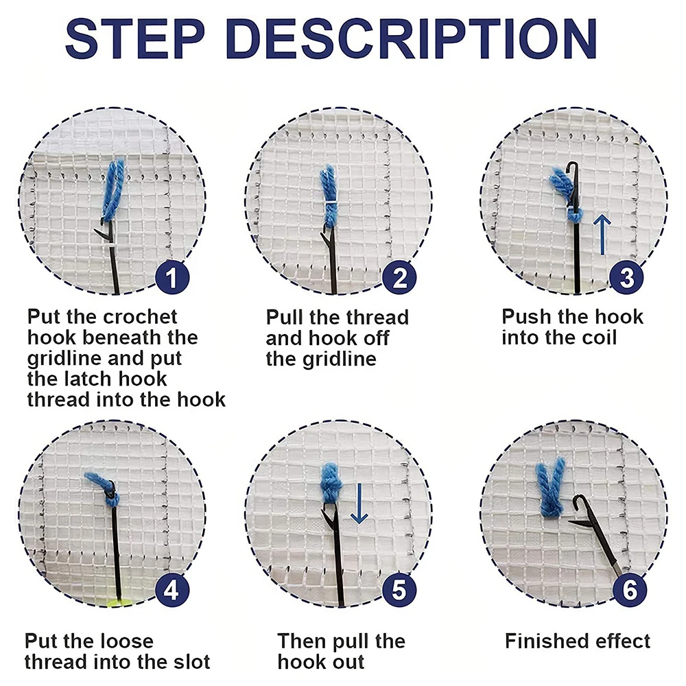 Description Picture 4 of itemcarpet embroidery sale sets latch hook rug kits cartoon do it yourself button package tapestry kits cross stitch pillow home