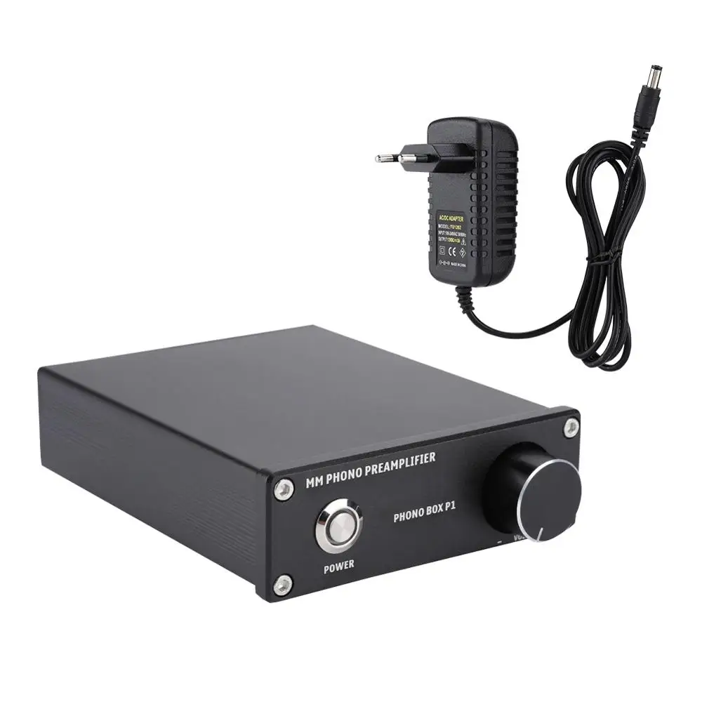 EU Plug Мм Phono картриджи аудио HiFi усилитель мини предусилитель проигрыватель усилитель коммутации входного объема позолоченный усилитель RCA - Цвет: EU Plug