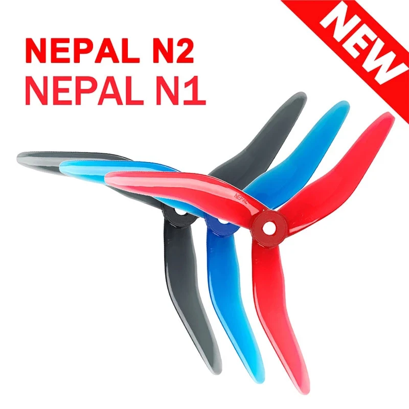 

24 шт./12 пар, непальский пропеллер N1 5143 N2 T5142.5 3 Blade Fpv Propeller Cw Ccw Popo Voor rc гоночный Дрон