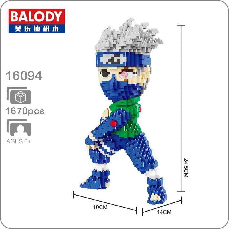 

Balody 16094 Anime Naruto Hatake Kakashi Ninja Cartoon DIY 3D Model Diamond Mini Building Small Blocks Brick Assembly Toy no Box