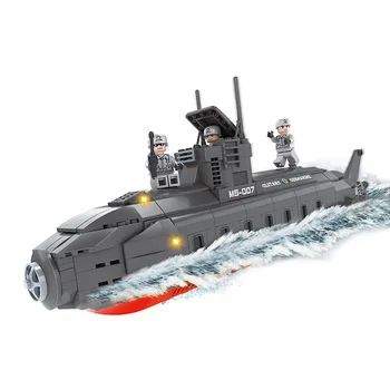 

City Technic Submarine Building Blocks Creator Military Series Figure DIY Assembly Bricks Educational Toys For Children Boy Gift
