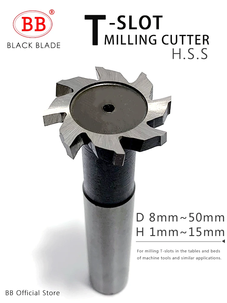 BB T Slot Milling Cutter for Metal HSS Woodruff Key Seat Router Bit