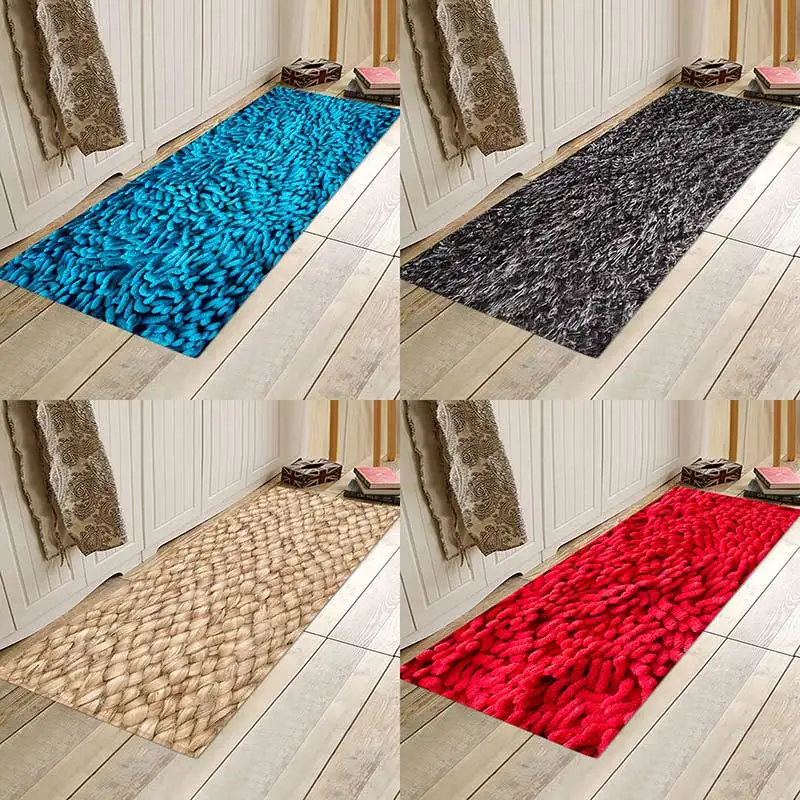 

Fabric carpet texture flower type printing home floor mat