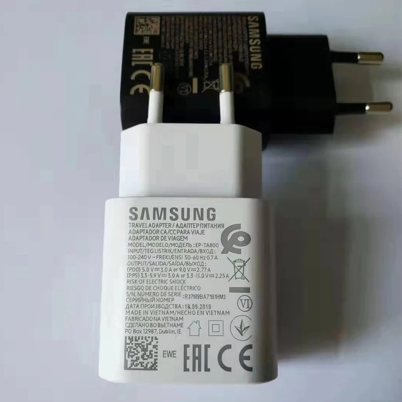 Быстрое зарядное устройство для samsung Note 10 супер быстрое зарядное устройство PD 25 Вт Супер адаптер питания для быстрой зарядки кабель type-c для Galaxy Note 10 S10
