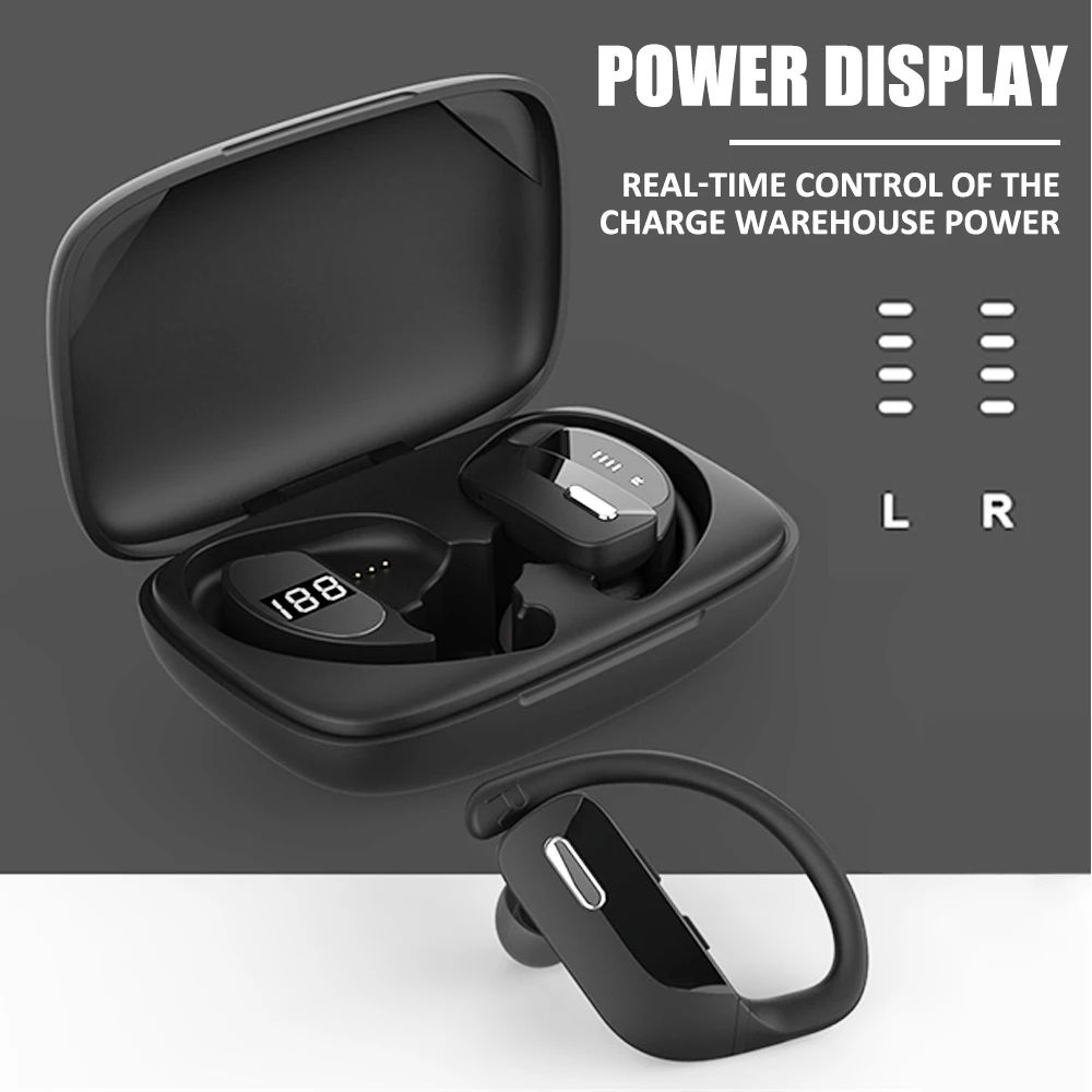 9D NEW TWS Earphone Wireless Bluetooth Headphones Sport Earbuds Gaming Headsets LED Power Display Music Earphones With Mic