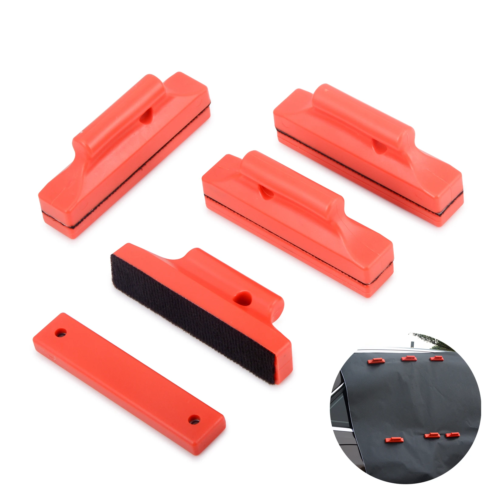 EHDIS 4pcs Wildleder Filz Magnetische Rakel Carbon Faser Vinyl