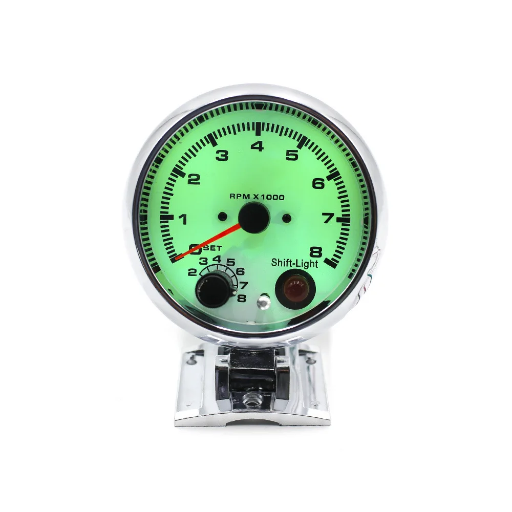 12V 3.75" 95mm Auto Car Tachometer Tacho Gauge 0~8000 RPM Meter Universal Motor 7 Colors Adjustable Led Pointer | Автомобили и