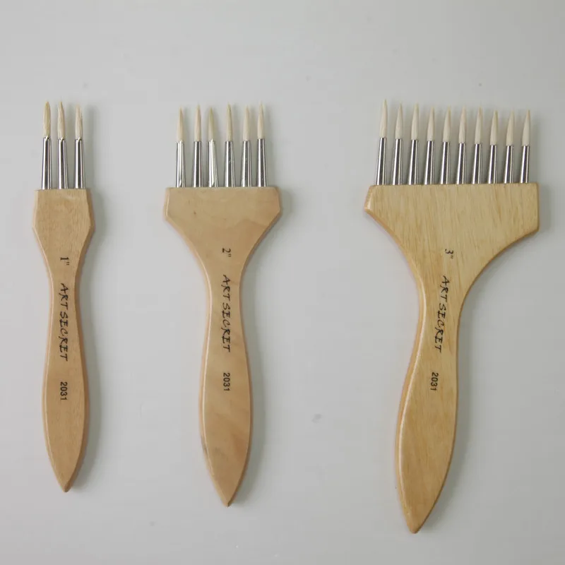 Artsecret Fork Head Oil Paintbrush 2029 2031 Three Five Or Ten Bristle