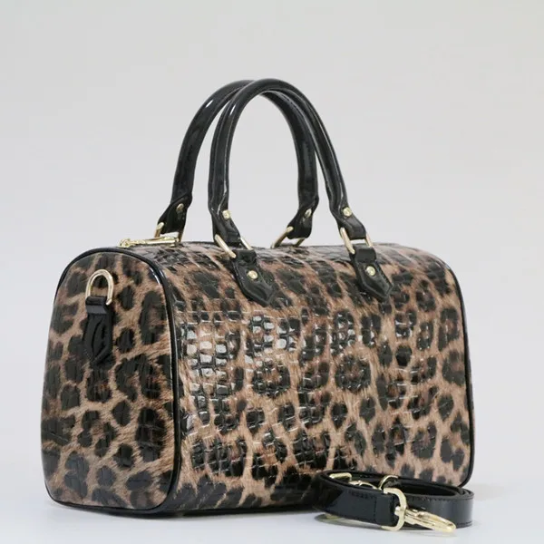 size 4 Leopard Женская сумка с леопардовым принтом \ Сумка из натуральной кожи Boston женская большая сумка через плечо женская сумка через плечо - Цвет: size 4 Leopard