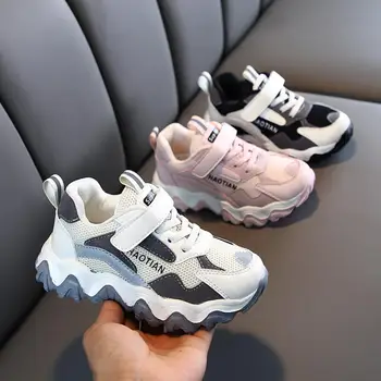 

Spring Children Sports Shoes Boys Girls Breathable Running Sneakers Kids Outside Travelling Leather Canvas Shoes Size 27-37