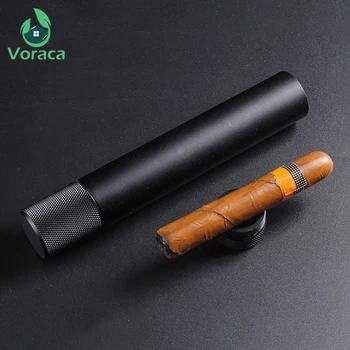 

Zinc Alloy Multifunctional Portable Cigar Case Humidor Tube with Sealing Ring Travel Outdoor Tobacco Storage Box Cigar Holder
