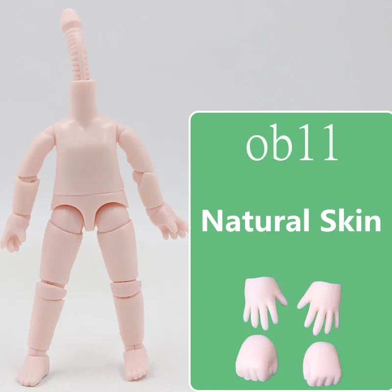 Кукла OB11 1/12 BJD куклы шарнирное тело 11 см натуральная кожа белая 26 суставов для