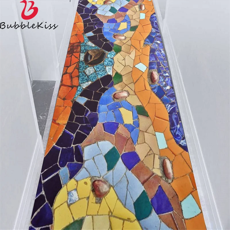 Bubble Kiss Corridor Carpet Abstract Living Room Marble Color Stitching Non-slip Customized Area Rug | Дом и сад