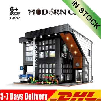 

2926 PCS 86005 MOC City Ideas Creator Modern Cafe Modular Building Block Bricks Model Toys for Children Chirstmas Gifts