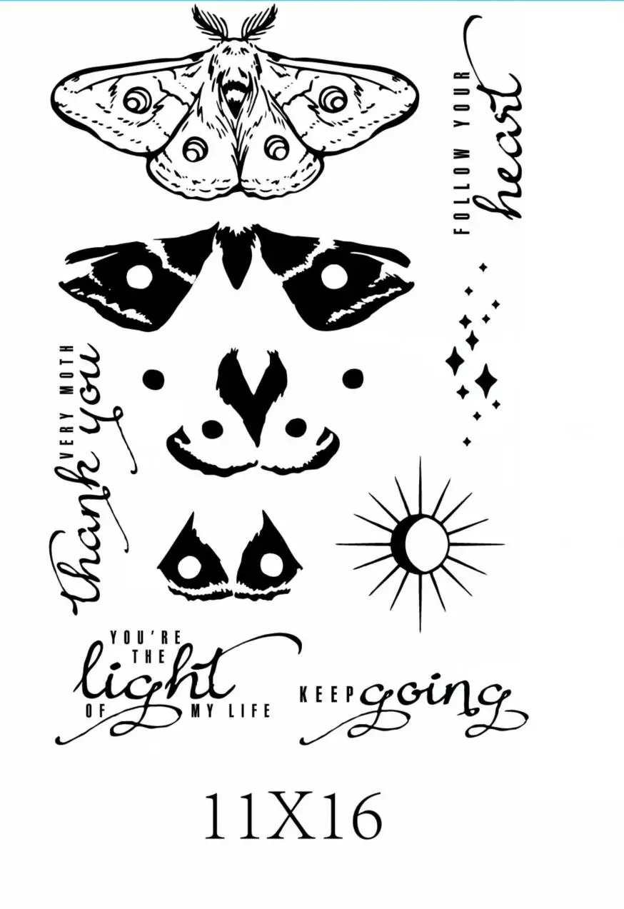 

Moth Transparent Clear Silicone Stamp/Seal for DIY scrapbooking/photo album Decorative clear stamp A3103