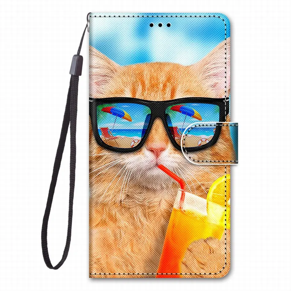 bellroy case Flip Phone Case For Alcatel 1 1A 1B 1C 1L 1S 1SE 1V 3V 2021 2020 2019 2018 Kids Phone Bags Dog Cat Tiger Flower Wallet Capa D08F iphone pouch Cases & Covers