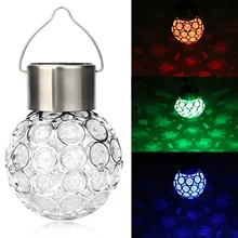 Hanging-Light Round-Ball-Lights Garden-Decor Solar-Rotatable Outdoor Waterproof Camping