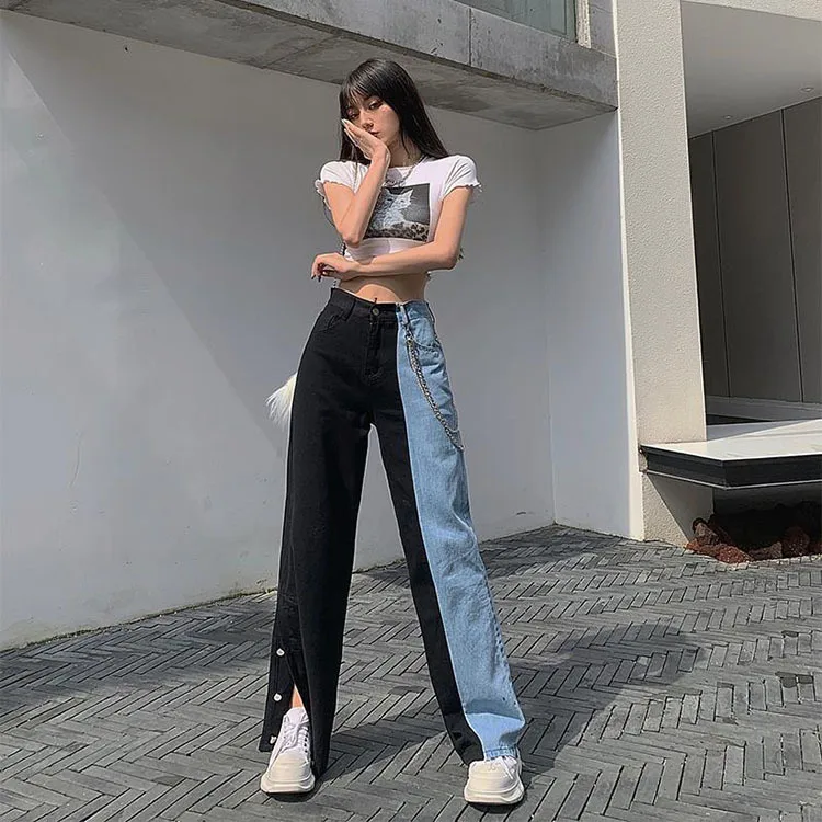 2021 Fashion Side Covered Button Slit 