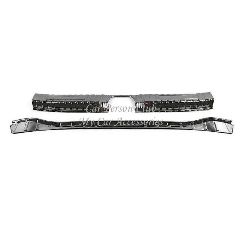 06-Inner Outer 2pcs Защита заднего бампера из нержавеющей стали задний багажник педали для порога крышка отделка для Chevrolet Tracker Trax аксессуары для автомобиля - Цвет: 06-Inner Outer 2pcs