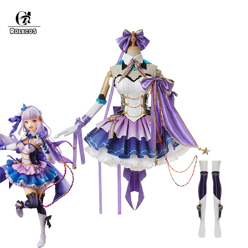 ROLECOS Re zero Emiria костюм для косплея аниме жизнь в другом мире от Косплей Лолита