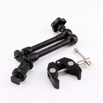 

New Universal Foldable Camera Bracket 11 Inch Friction Articulating Magic Arm 1/4 Hot Shoe Connector for LCD Monitor LED Light