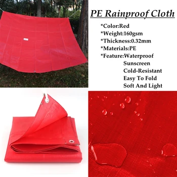 

Thickness 0.32mm Red PE Tarpaulin Rainproof Cloth Car Canvas Balcony Succulent Cover Truck Waterproof Sunshade Cloth