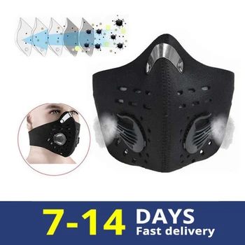 

Cycling Mask Sport Face Mask With Filter Activated Carbon PM 2.5 Anti-Pollution Running Windproof Mask Outdoor Anti-Dust