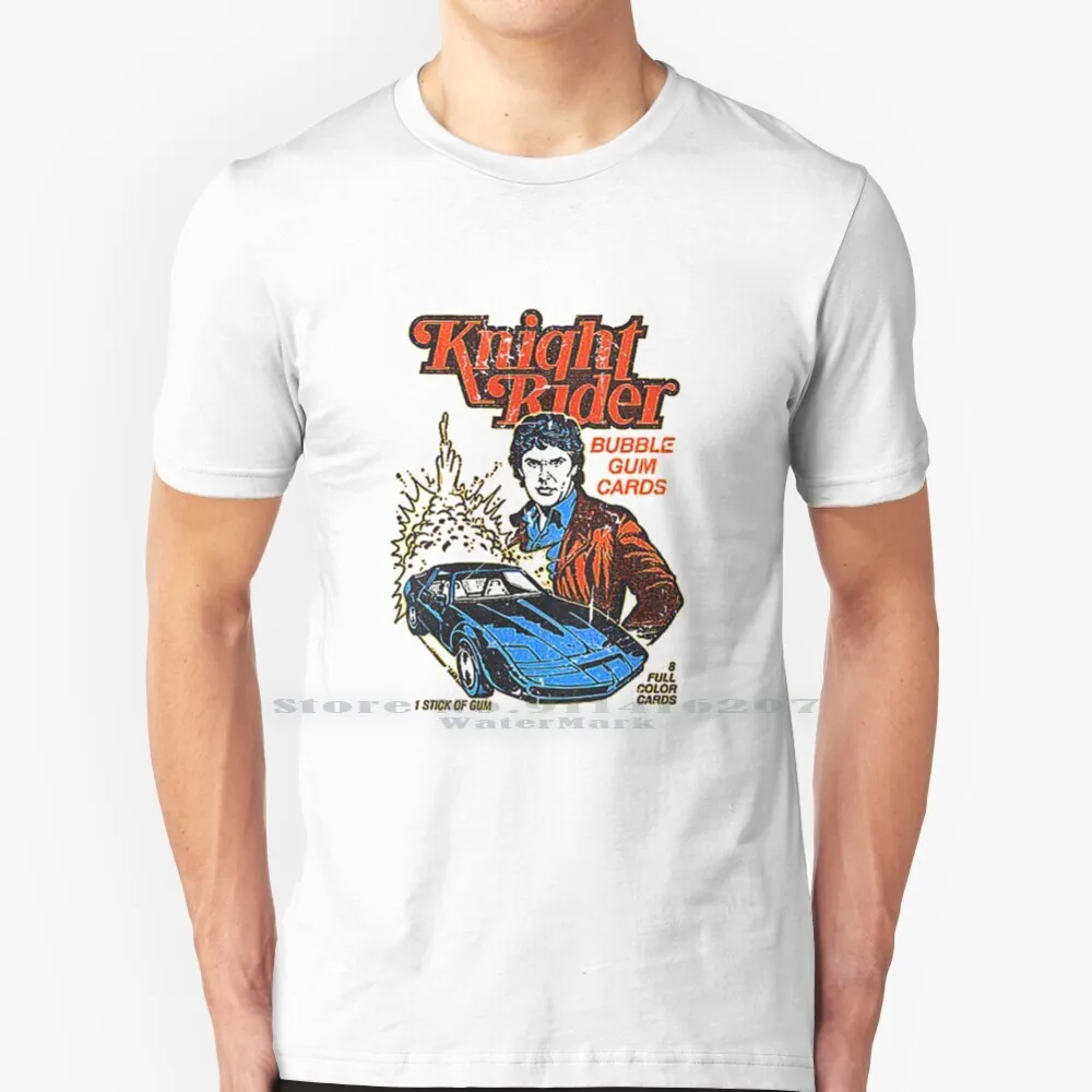 Vintage Knight Rider / 80S Maglietta Stile Vintage T - Shirt 100% Puro Cotone Cavaliere Cavaliere 1980S 80S David Hasselhoff Hasselhoff