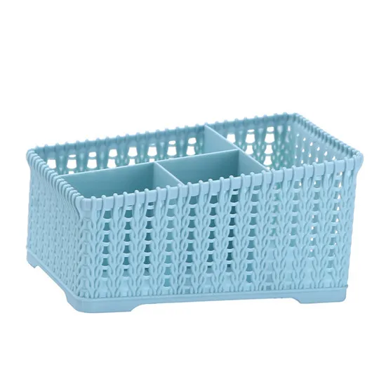 B - Blue Большая емкость, органайзер для макияжа, коробка для хранения косметики, витрина для макияжа Чехол, кисточка, губная помада, держатель, стол, органайзер для ванной комнаты - Цвет: B - Blue