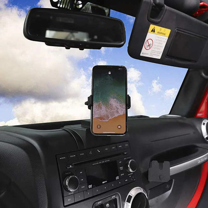 360 Degree Car Dashboard Car Windshield Cell Phone Holder Mounting Kit for Jeep Wrangler Jk Jku 2011- Car Accessories