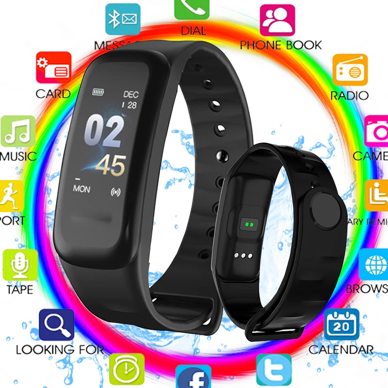 Смарт часы Wearfit с измерением кровяного давления пульсометром фитнес трекером