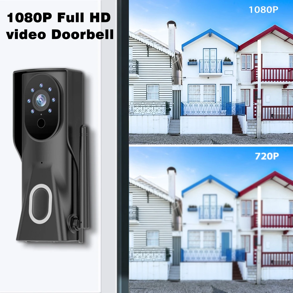 Elecpow Smart Home Wireless Video Intercom Doorbell  Outdoor IP65 Waterproof WiFi Door Bell  PIR Night Vision Security Camera