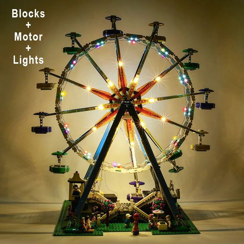 Со светодиодным освещением и мотором колесо обозрения строительные блоки