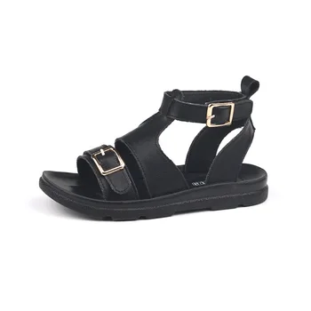 

3-16 Years Fashion Gladiator Teens Big Girl Genuine Leather Sandles For Kids Shoes Summer Princess Beach Sandles Children Shoe