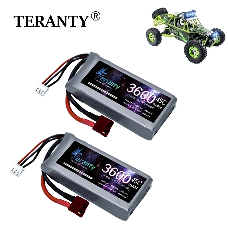 7.4V RC Car Lipo Battery Upgrade 3600mAh Max 60C For Wltoys 12428 12423