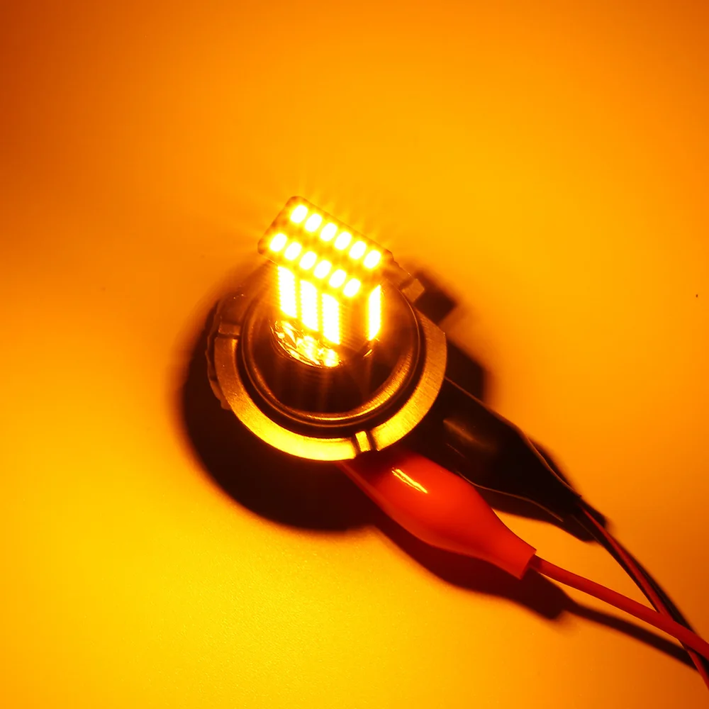 H7 светодиодный фонарь 3030SMD 3200LM Противотуманные фары лампы вождения 3000K желтый IP68