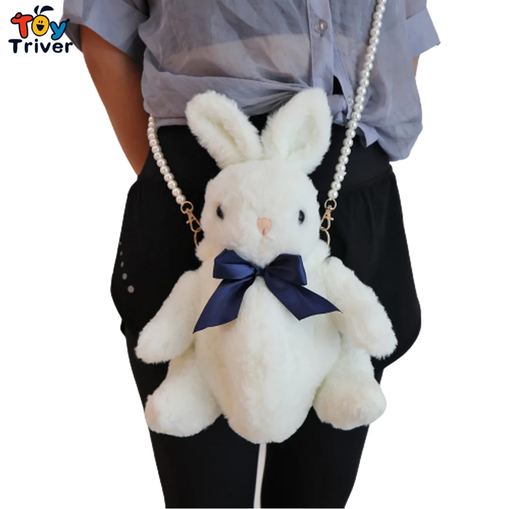 

Kawaii Rabbit Bunny Coin Purse CrossBody Shoulder Bags Plush Toys Stuffed Animals Kids Children Girls Boys Women Birthday Gifts