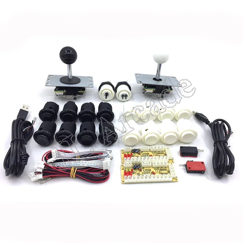 

2 player arcade DIY kit zero delay USB controller PC joystick + button + oval sphere + MAME and Raspberry Pi PS3 HOME